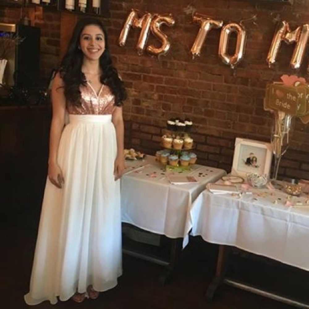 Rose Gold and White Gown